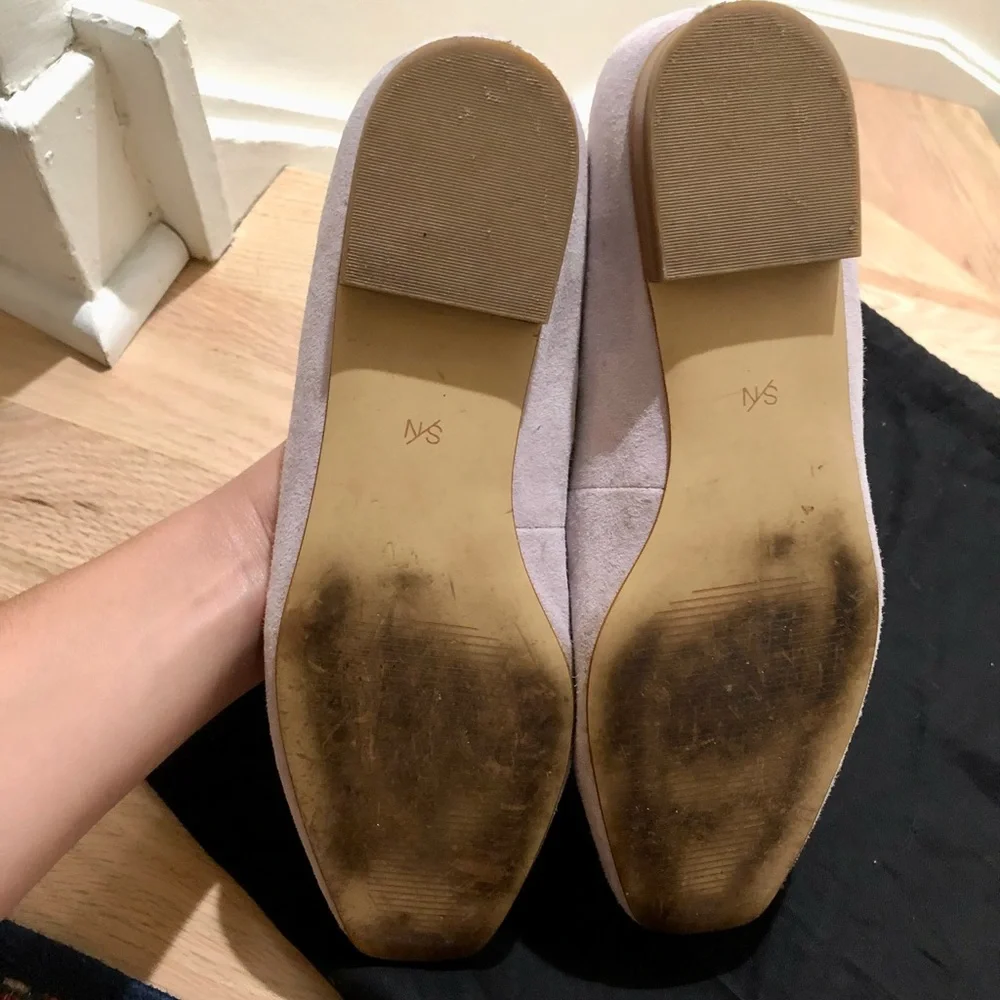 SOMETHING NAVY | S/N | 6.5 | Lavender | Purple | Flats | Gold Buckle | Suede - Picture 5 of 5